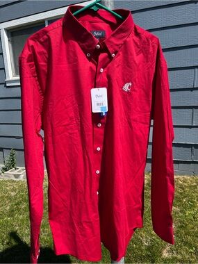 Oxford Men's WSU Red Button-Down Dress Shirt